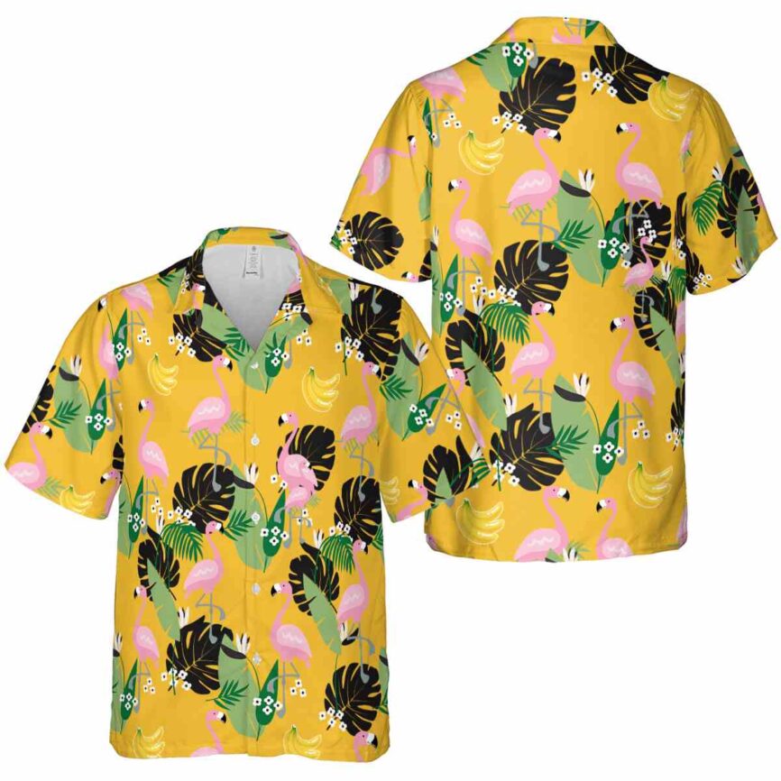 Banana Tropical Flamingo Hawaiian Shirt Premium grade