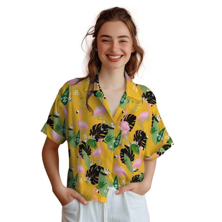 Banana Tropical Flamingo Hawaiian Shirt Top rated