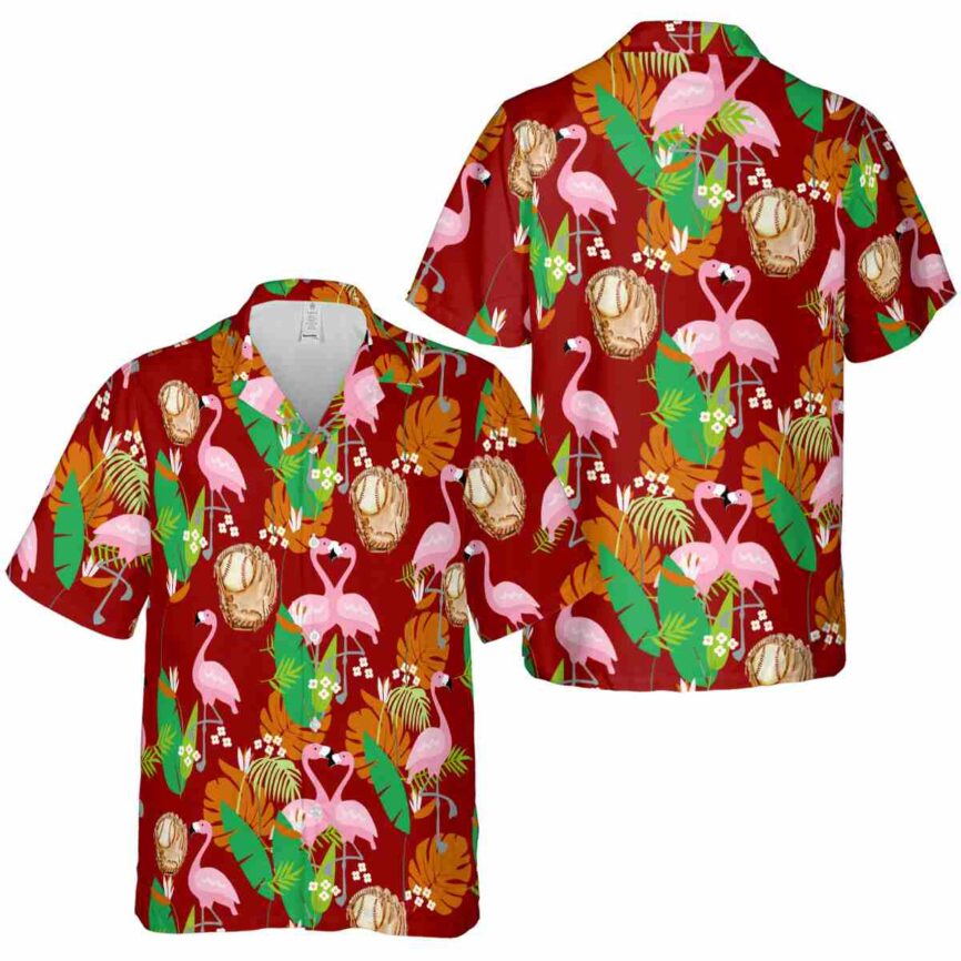 Baseball Flamingo Leaf Hawaiian Shirt Premium grade