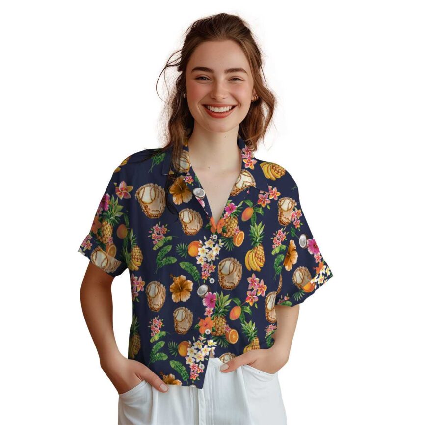 Baseball Fruit Pattern Hawaiian Shirt Top rated