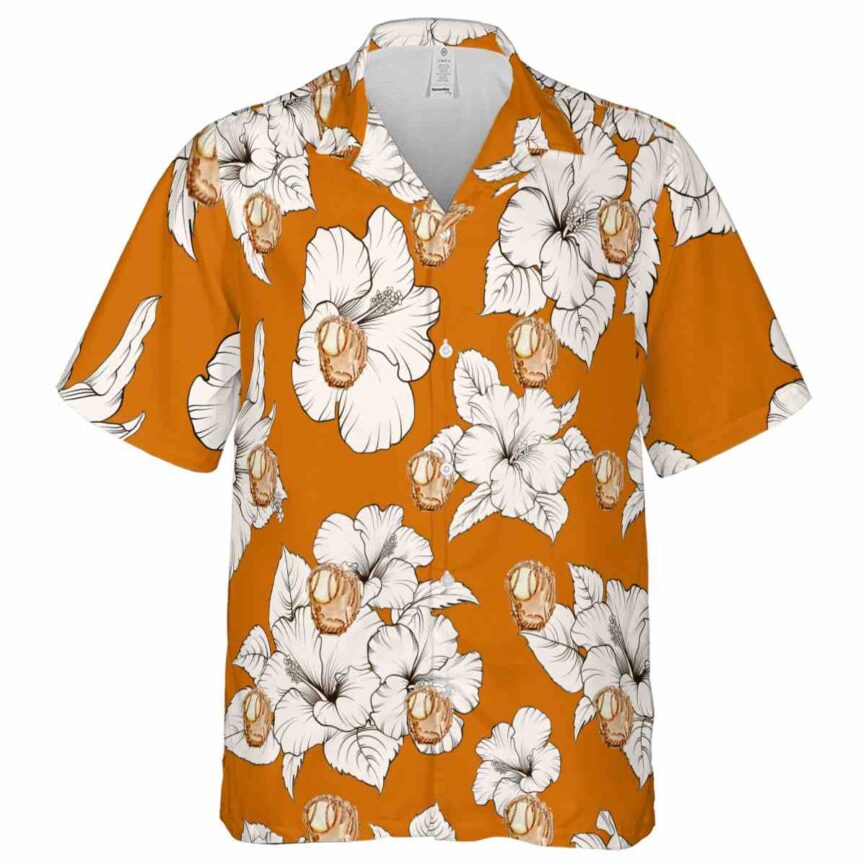 Baseball Hibiscus Flower Hawaiian Shirt Fashion forward