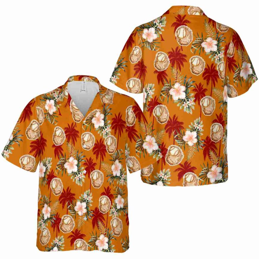 Baseball Hibiscus Palm Hawaiian Shirt Premium grade