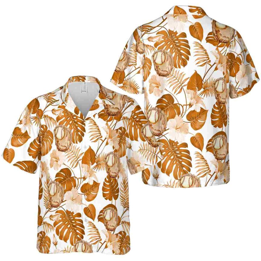 Baseball Leaf Pattern Hawaiian Shirt Premium grade