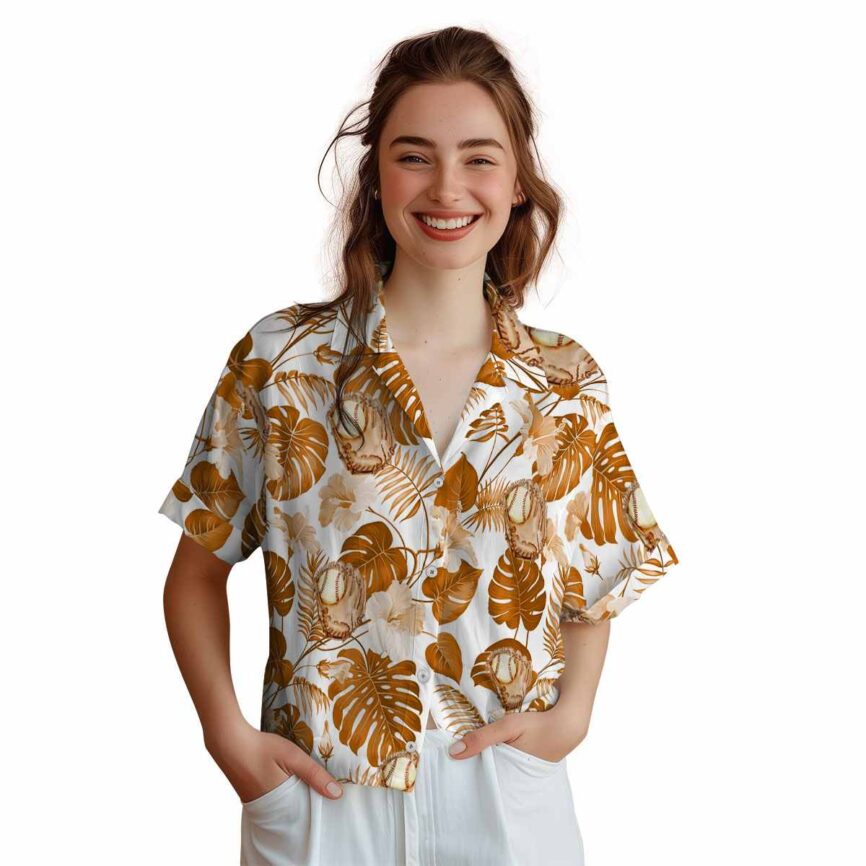 Baseball Leaf Pattern Hawaiian Shirt Top rated