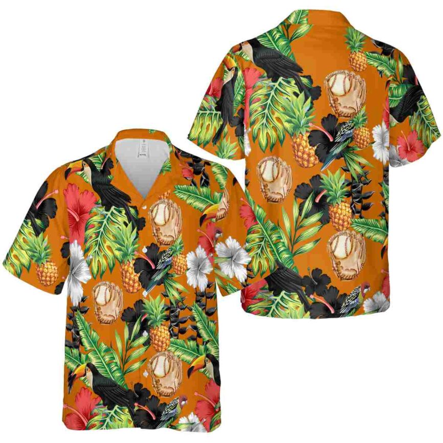 Baseball Leafy Toucan Hawaiian Shirt Premium grade