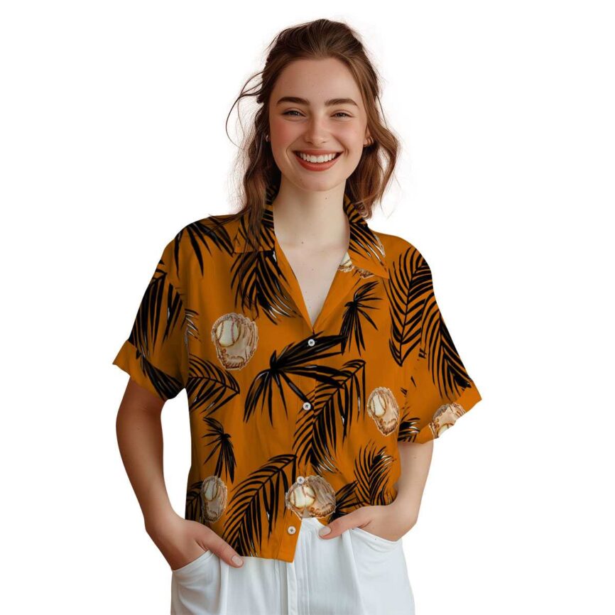 Baseball Monochrome Palm Hawaiian Shirt Top rated