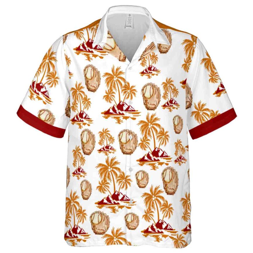 Baseball Palm Island Graphic Hawaiian Shirt Fashion forward