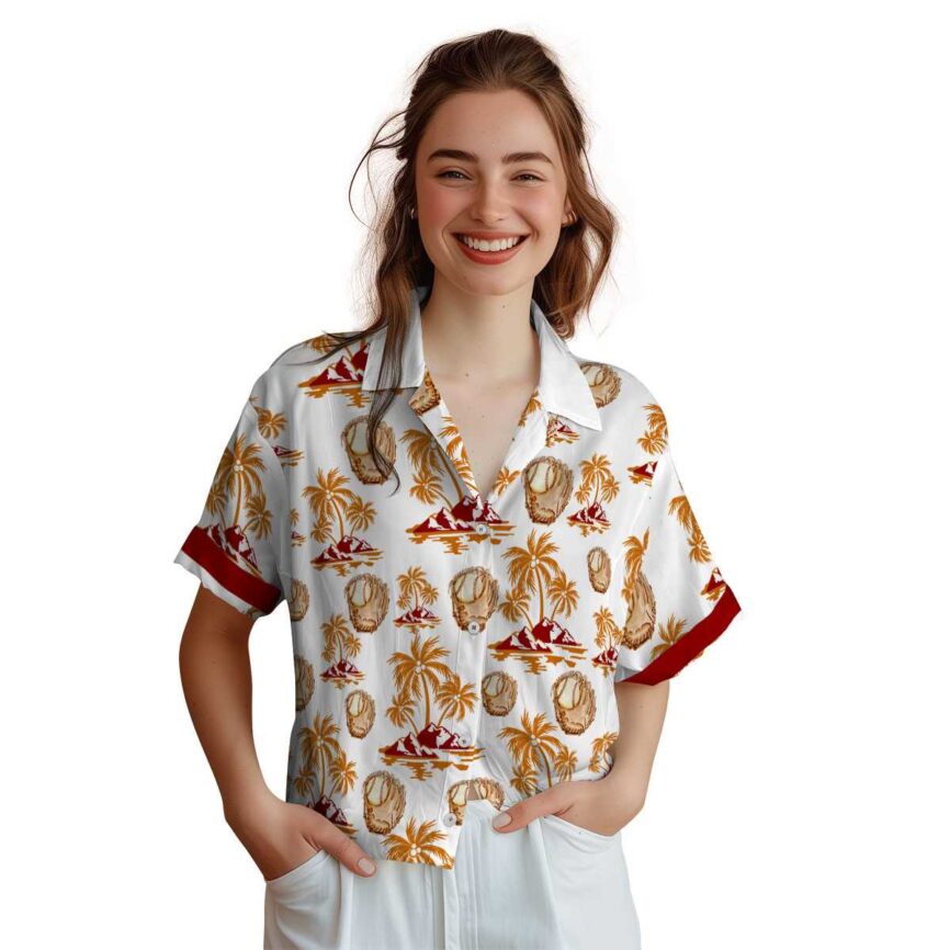 Baseball Palm Island Graphic Hawaiian Shirt Top rated