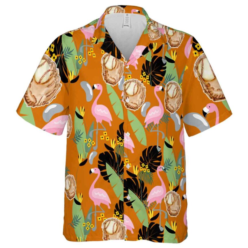 Baseball Pink Flamingo Hawaiian Shirt Fashion forward