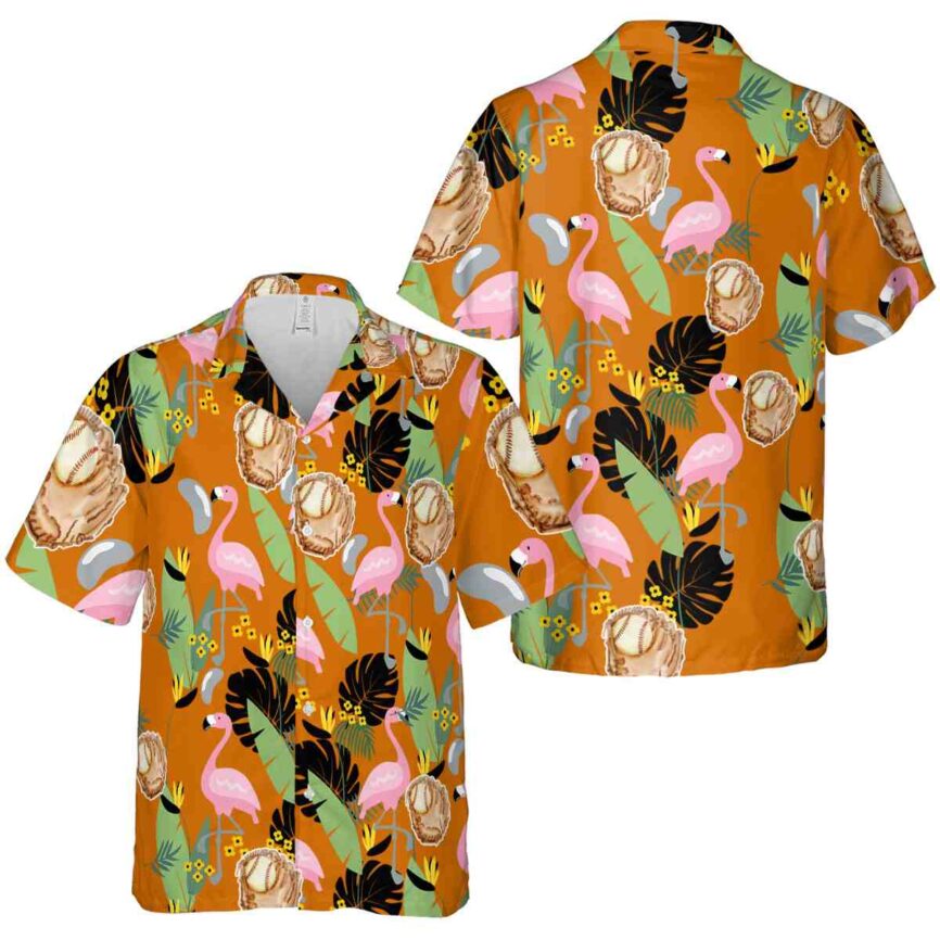 Baseball Pink Flamingo Hawaiian Shirt Premium grade