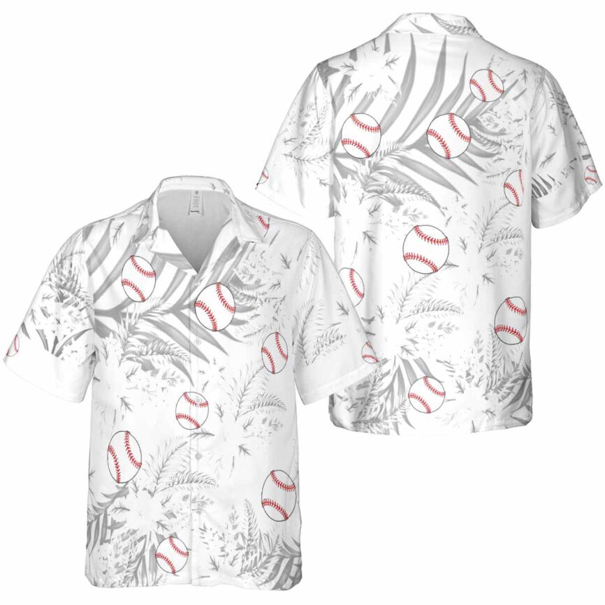 Baseball Tropical Blossom Hawaiian Shirt Premium grade