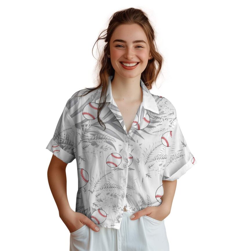 Baseball Tropical Blossom Hawaiian Shirt Top rated