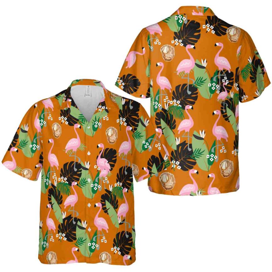 Baseball Tropical Flamingo Hawaiian Shirt Premium grade