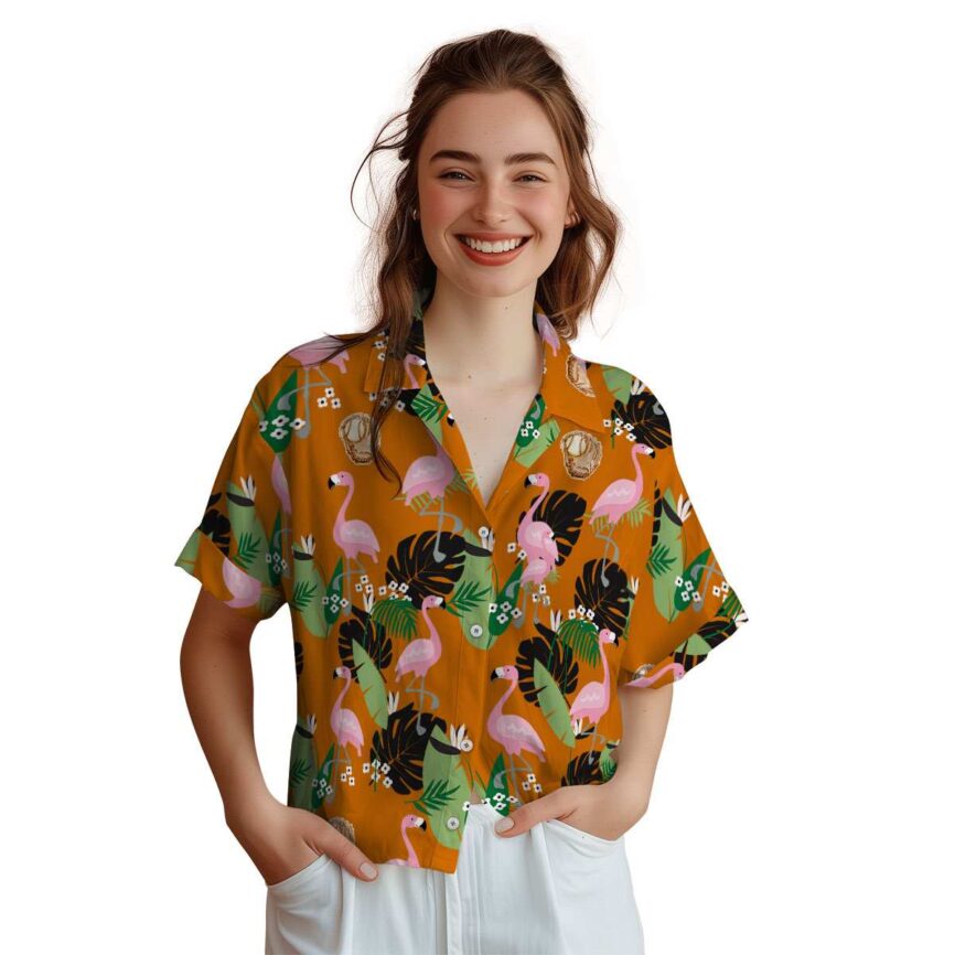 Baseball Tropical Flamingo Hawaiian Shirt Top rated