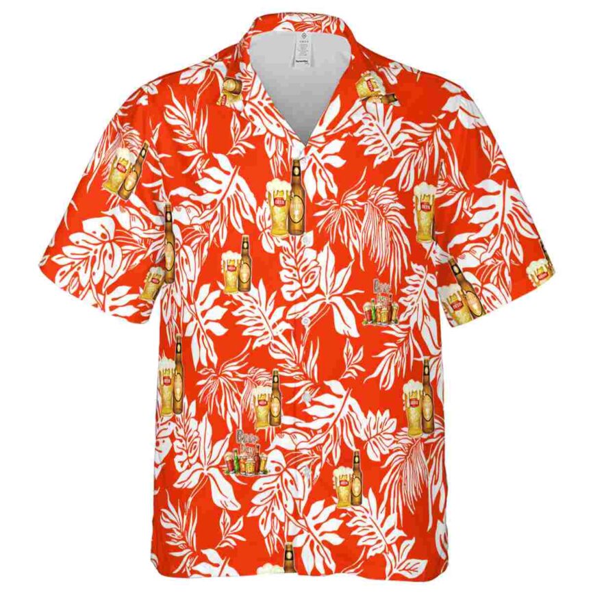 Beer Bold Foliage Hawaiian Shirt Fashion forward