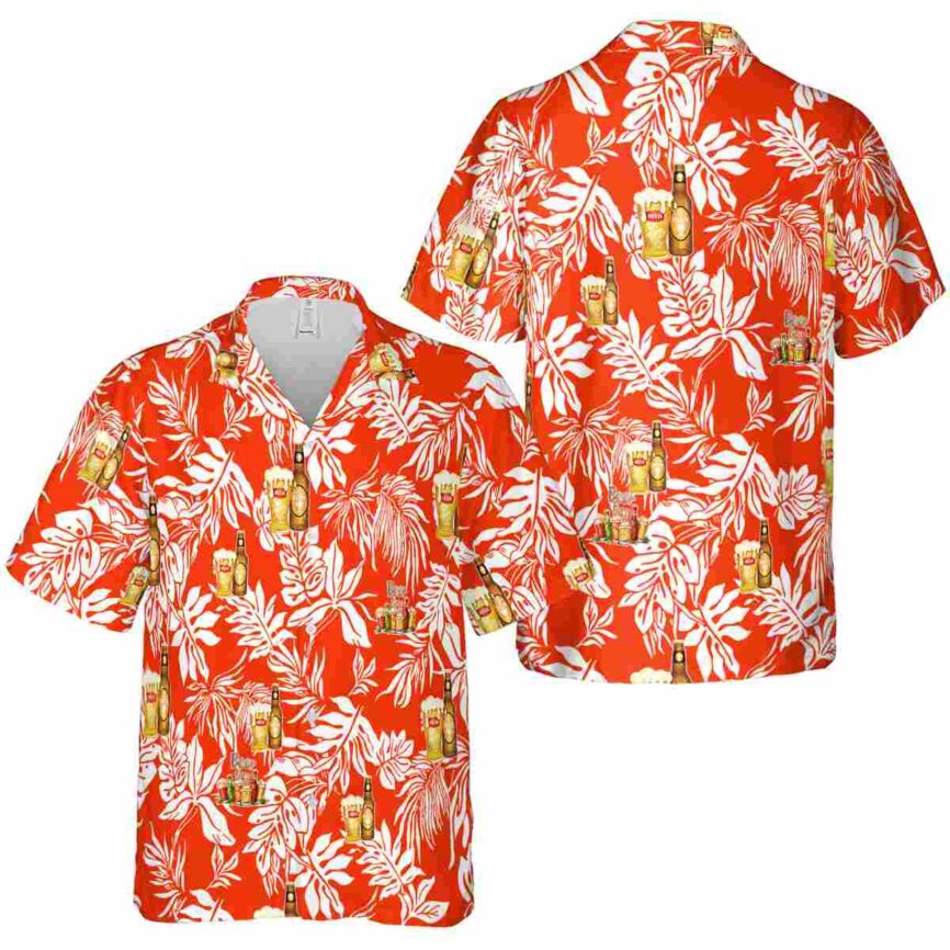 Beer Bold Foliage Hawaiian Shirt Premium grade