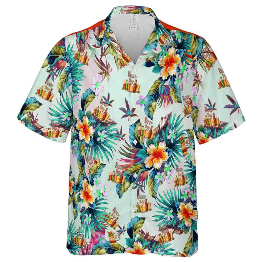 Beer Floral Burst Hawaiian Shirt Fashion forward