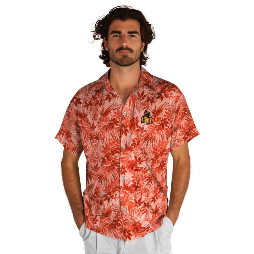 Beer Foliage Print Hawaiian Shirt New Arrival