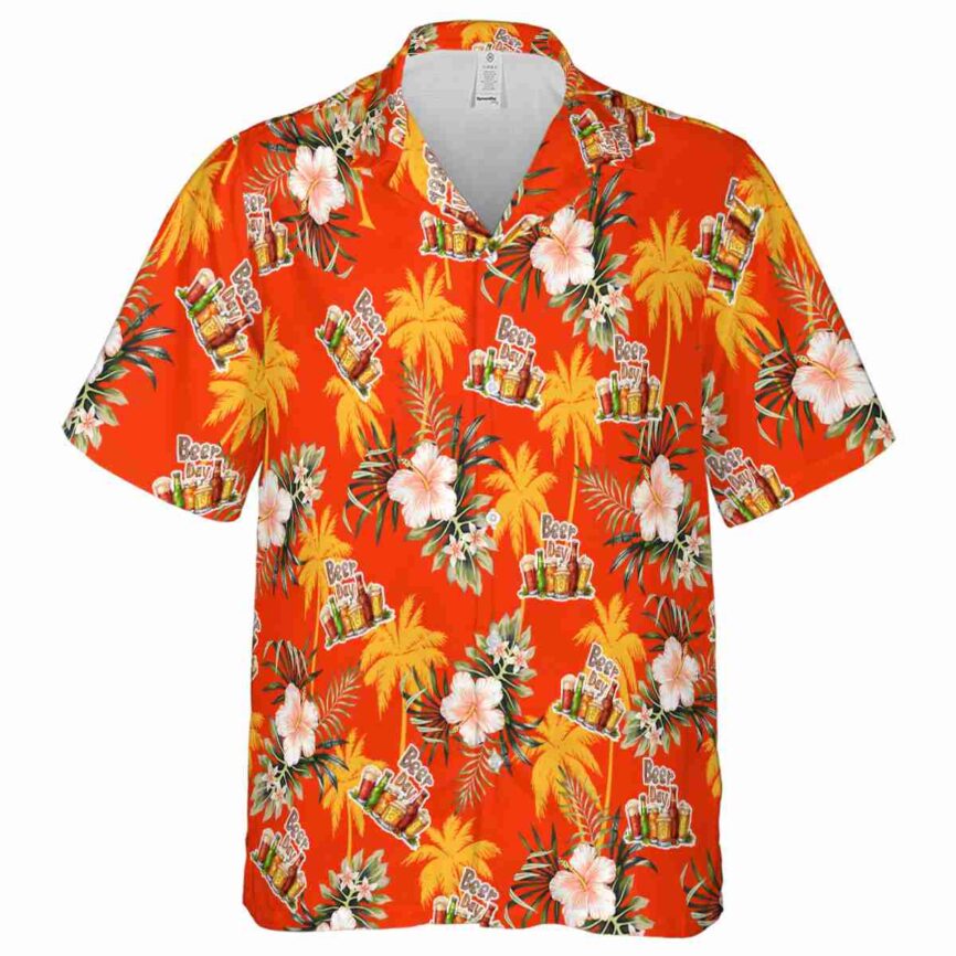 Beer Hibiscus Palm Hawaiian Shirt Fashion forward