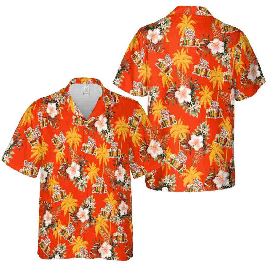 Beer Hibiscus Palm Hawaiian Shirt Premium grade