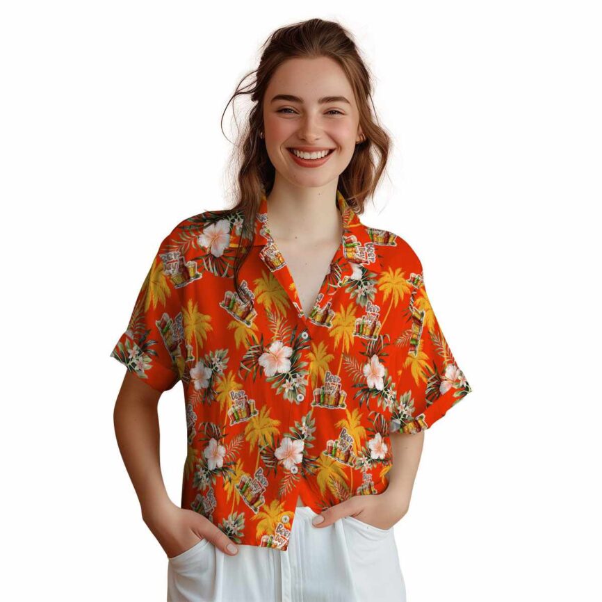 Beer Hibiscus Palm Hawaiian Shirt Top rated