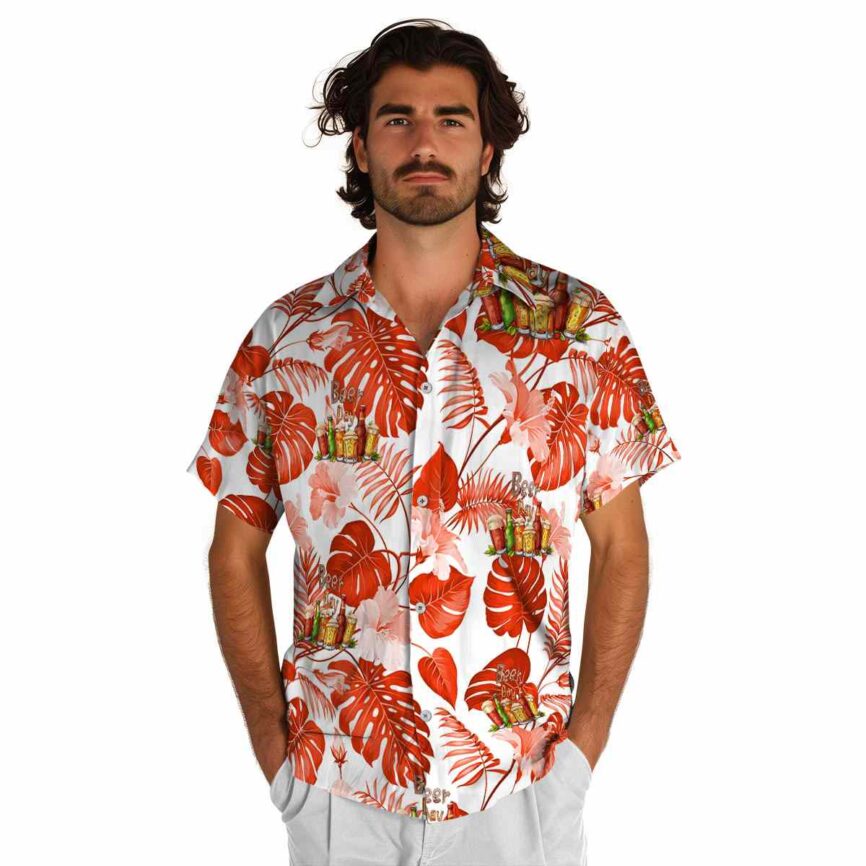 Beer Leaf Pattern Hawaiian Shirt New Arrival