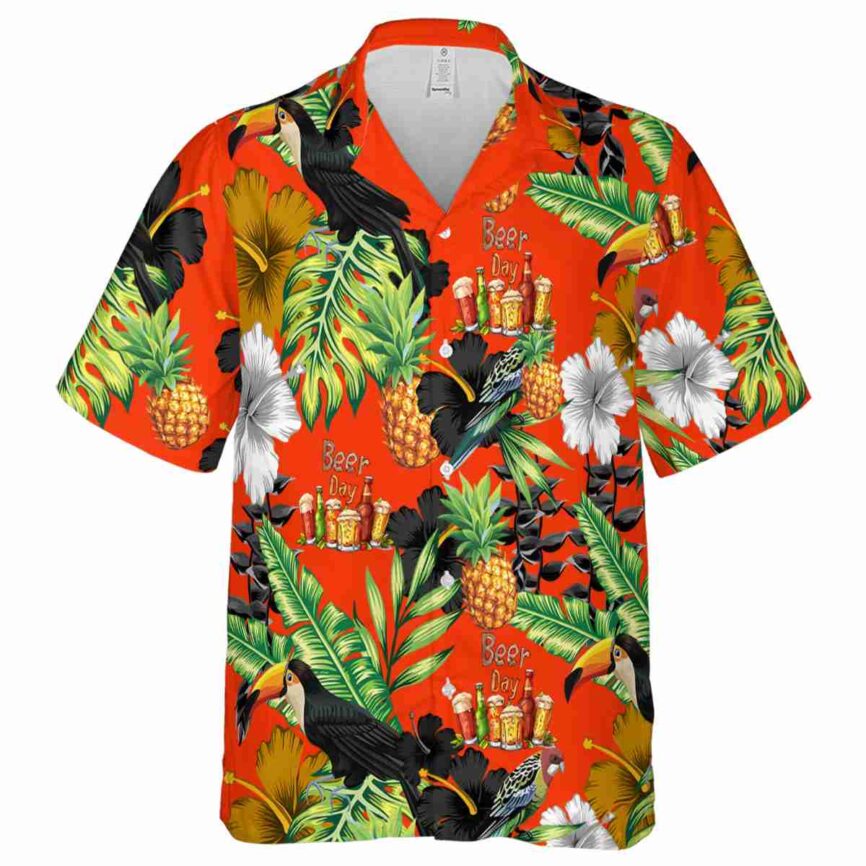 Beer Leafy Toucan Hawaiian Shirt Fashion forward