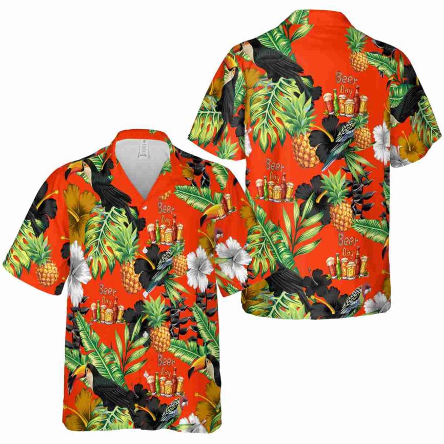 Beer Leafy Toucan Hawaiian Shirt Premium grade