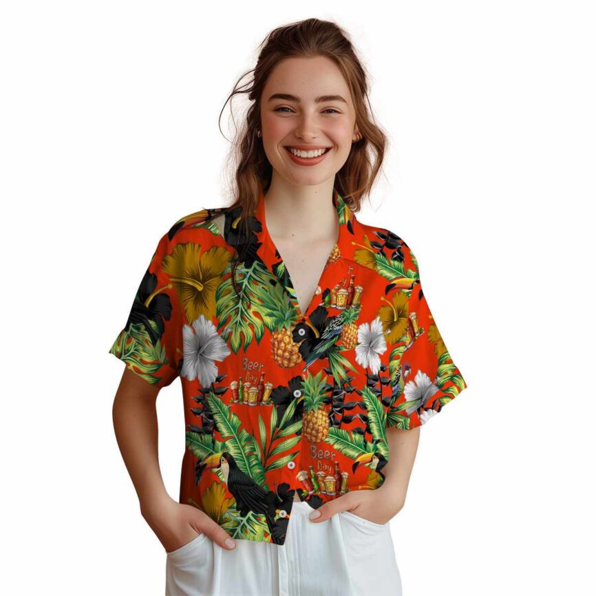 Beer Leafy Toucan Hawaiian Shirt Top rated