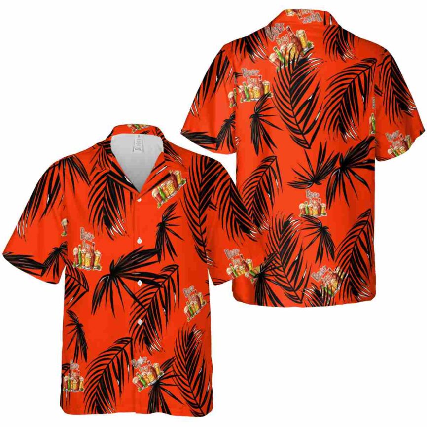 Beer Monochrome Palm Hawaiian Shirt Premium grade