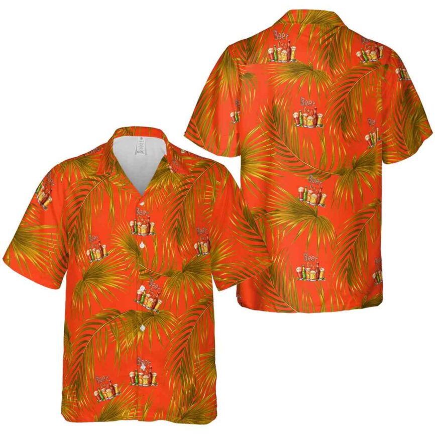 Beer Palm Frond Hawaiian Shirt Premium grade