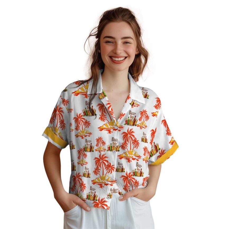 Beer Palm Island Graphic Hawaiian Shirt Top rated