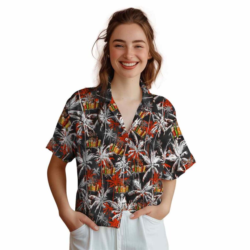 Beer Palm Themed Hawaiian Shirt Top rated