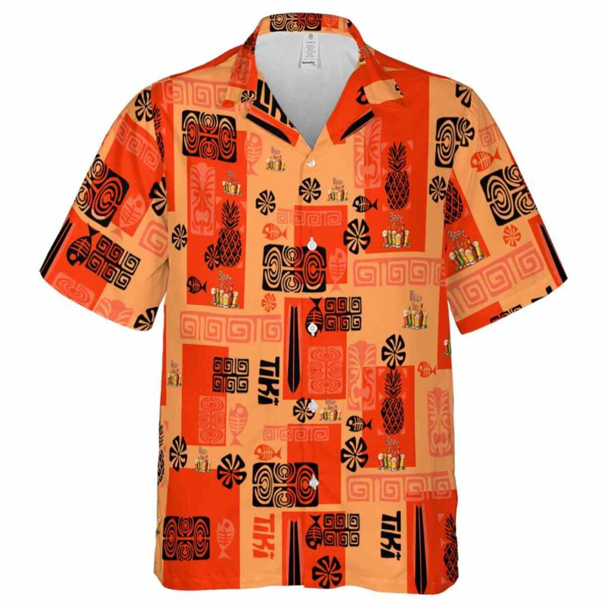 Beer Tiki Motifs Hawaiian Shirt Fashion forward