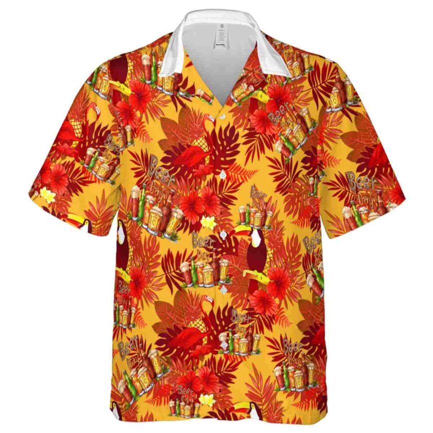 Beer Tropical Bird Hawaiian Shirt Fashion forward