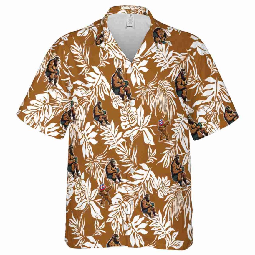 Bigfoot Bold Foliage Hawaiian Shirt Fashion forward