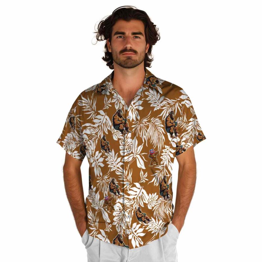 Bigfoot Bold Foliage Hawaiian Shirt New Arrival