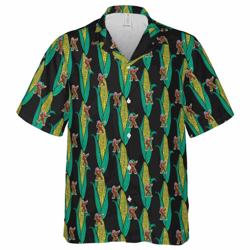 Bigfoot Corn Element Hawaiian Shirt Fashion forward