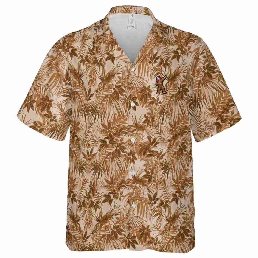 Bigfoot Foliage Print Hawaiian Shirt Fashion forward