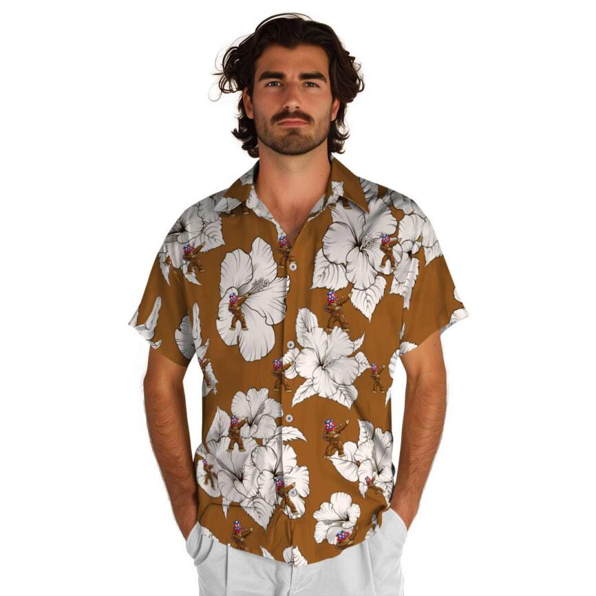 Bigfoot Hibiscus Flower Hawaiian Shirt New Arrival