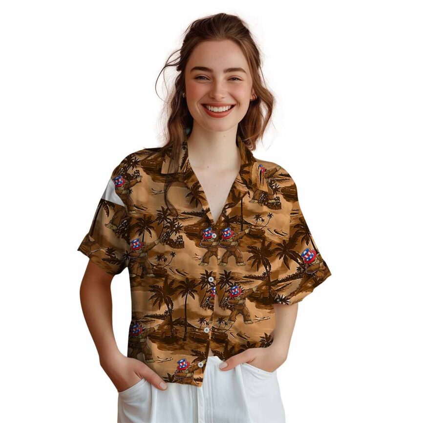 Bigfoot Island Beach Hawaiian Shirt Top rated