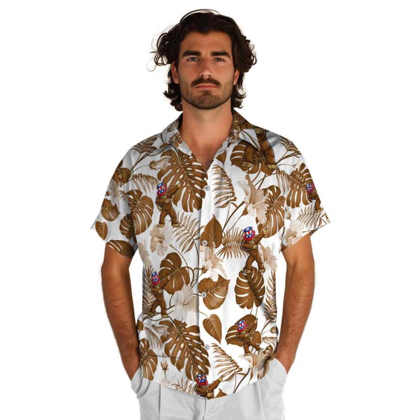 Bigfoot Leaf Pattern Hawaiian Shirt New Arrival