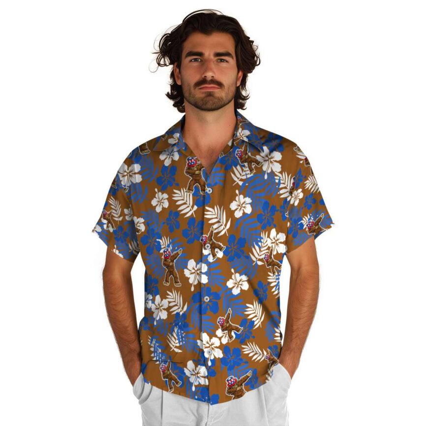 Bigfoot Leafy Hibiscus Hawaiian Shirt New Arrival