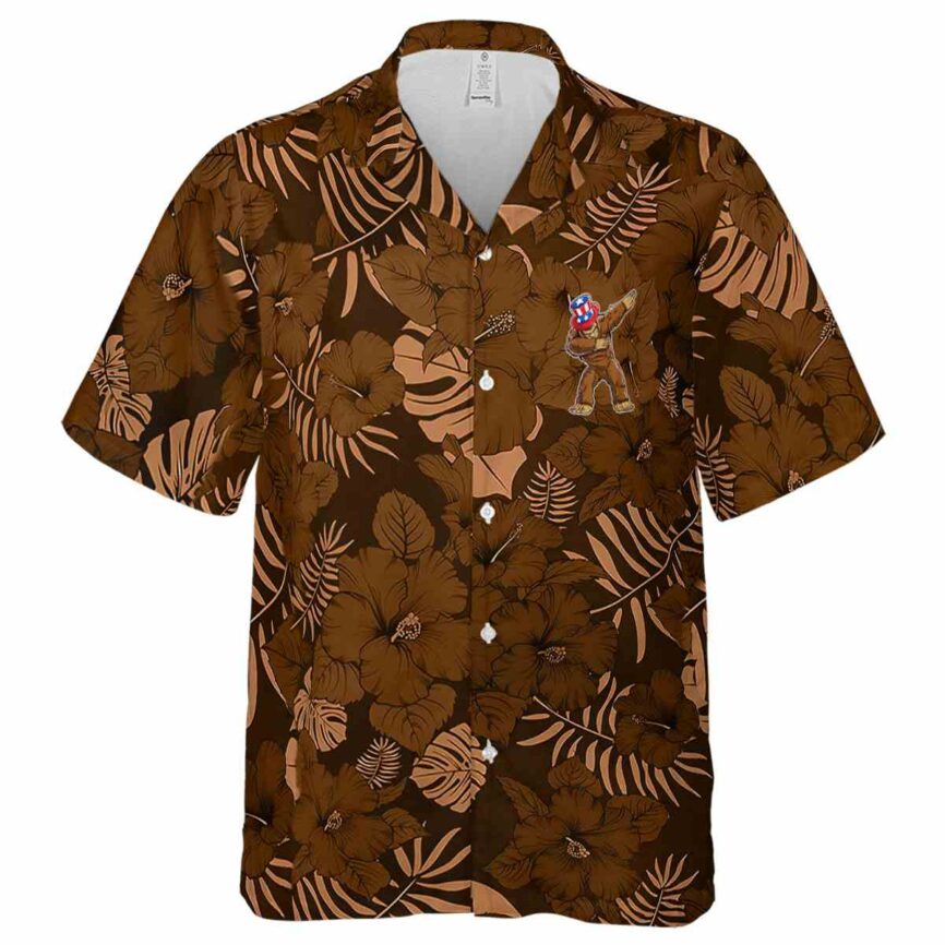 Bigfoot Monochrome Floral Hawaiian Shirt Fashion forward