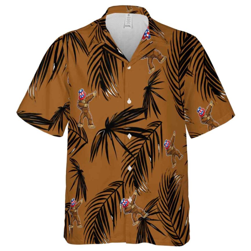 Bigfoot Monochrome Palm Hawaiian Shirt Fashion forward