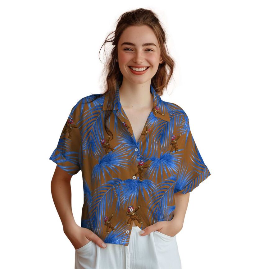 Bigfoot Palm Frond Hawaiian Shirt Top rated