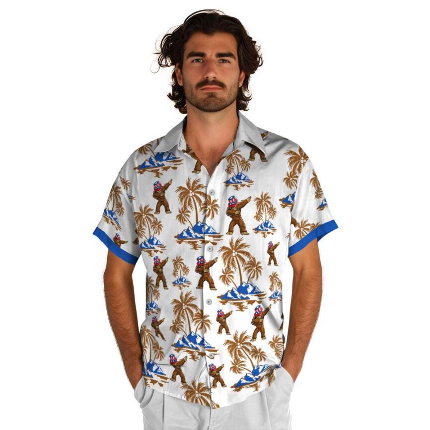 Bigfoot Palm Island Graphic Hawaiian Shirt New Arrival