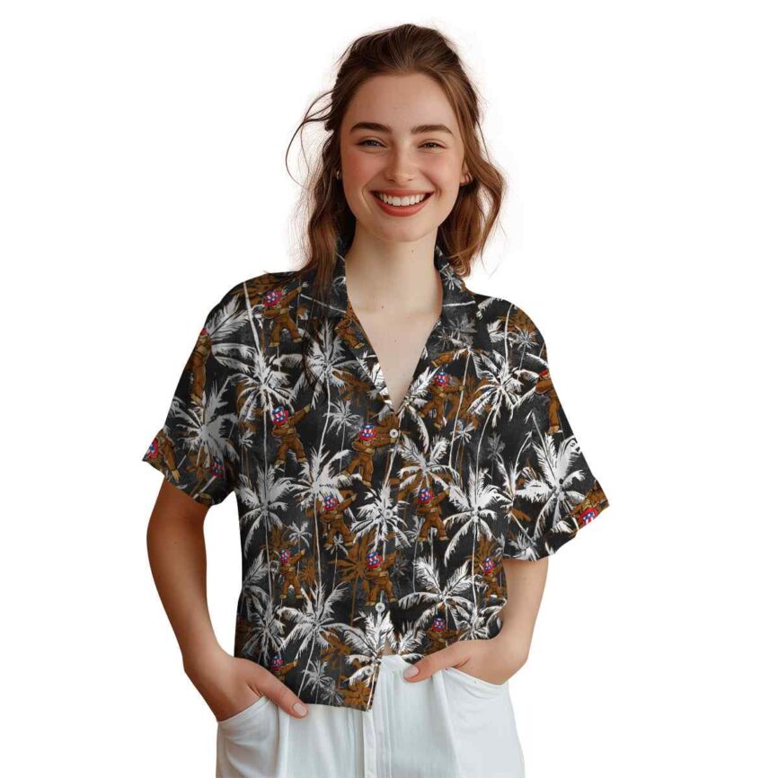 Bigfoot Palm Themed Hawaiian Shirt Top rated