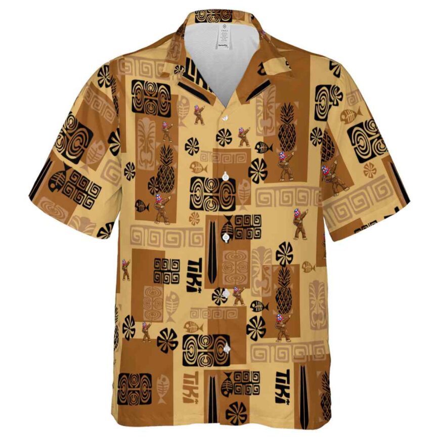 Bigfoot Tiki Motifs Hawaiian Shirt Fashion forward