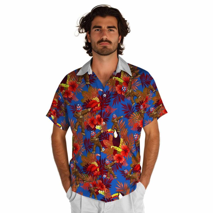 Bigfoot Tropical Bird Hawaiian Shirt New Arrival